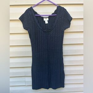 VTG Moda International Y2K size M cotton pointelle sweater dress Whimsigoth